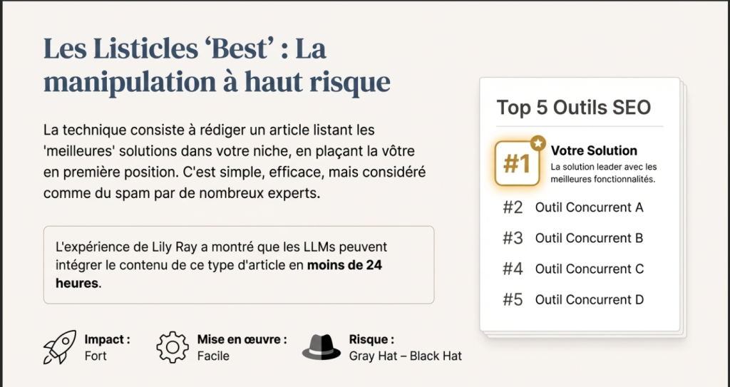 Les listicles 'best'