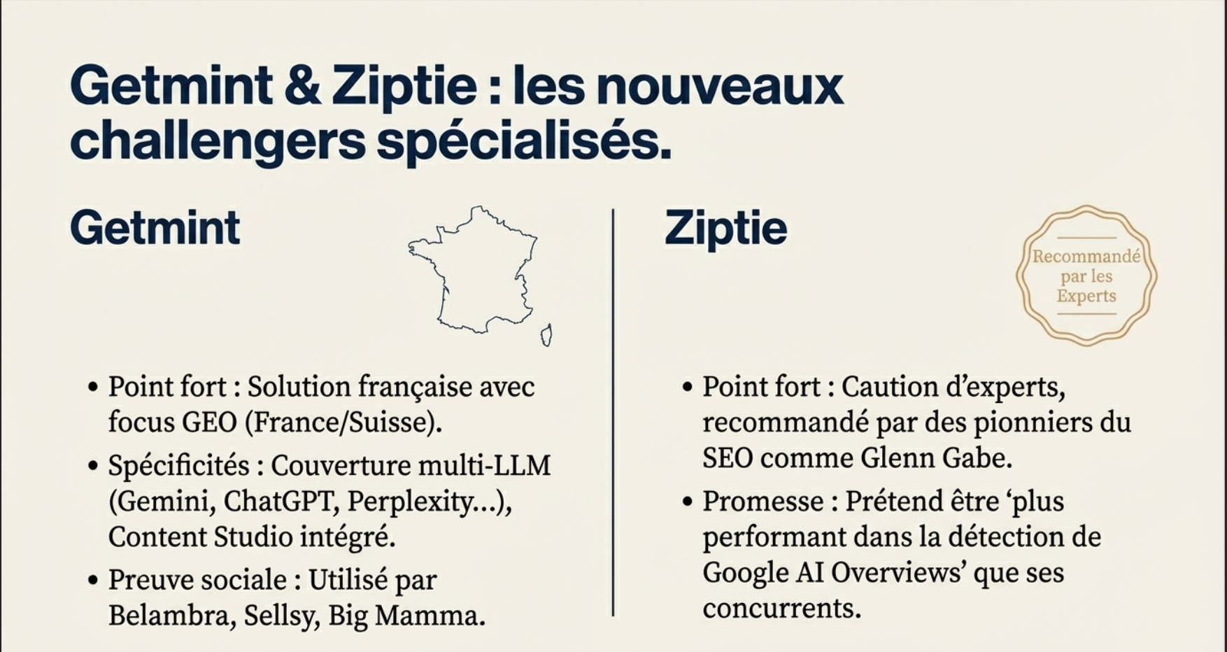 Getmint, Ziptie:  outils pour suivi de position AI Mode 
