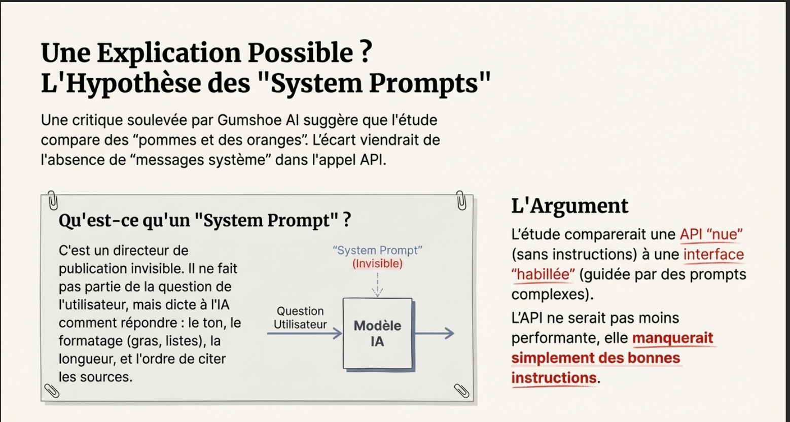 Pourquoi l'API semble moins performante (et pourquoi c'est faux) ?