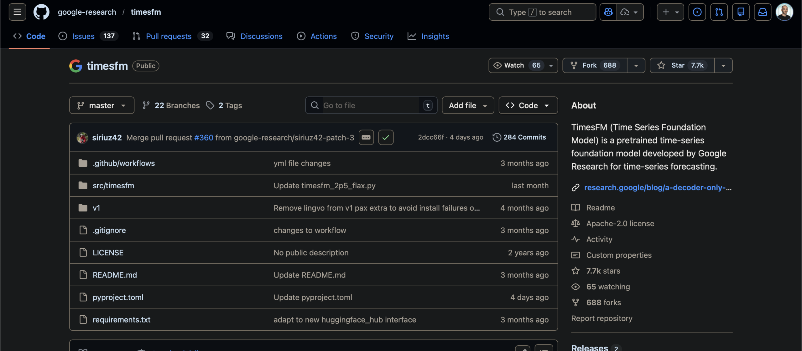 TimeSFM (Time Series Foundation Model) 