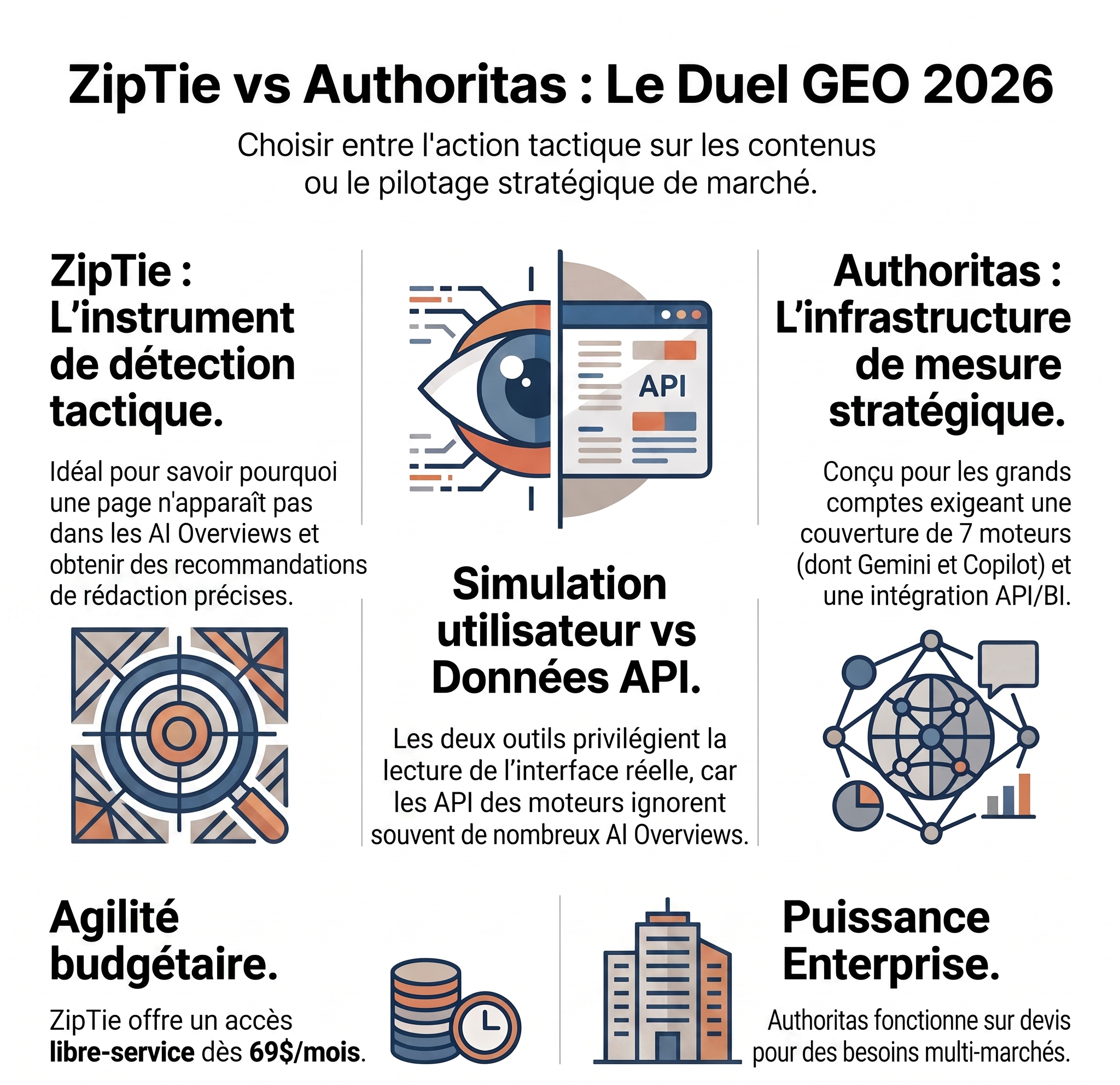 ZipTie.dev vs Authoritas : quel outil GEO choisir en 2026 ?