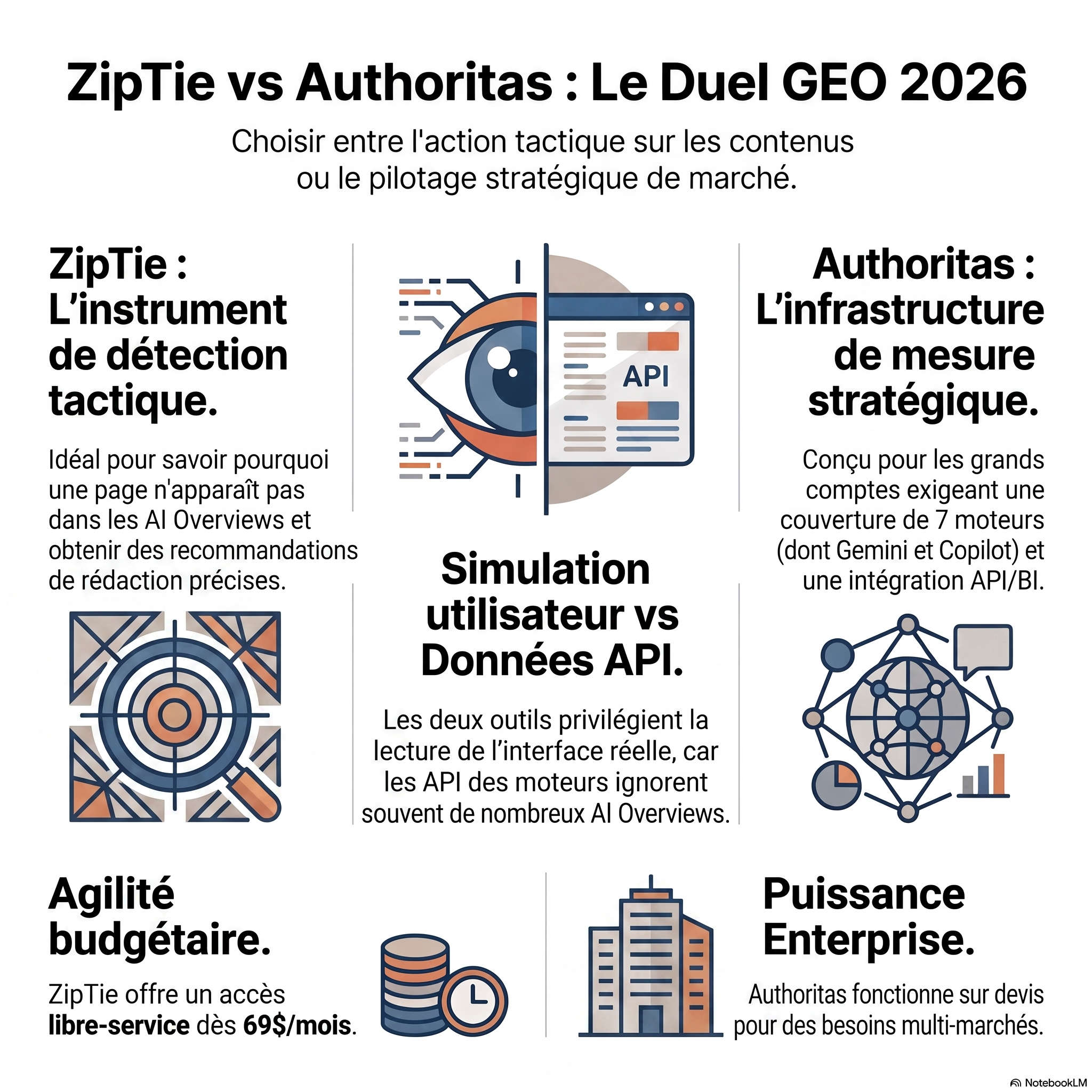 ZipTie.dev vs Authoritas : quel outil GEO choisir en 2026 ?