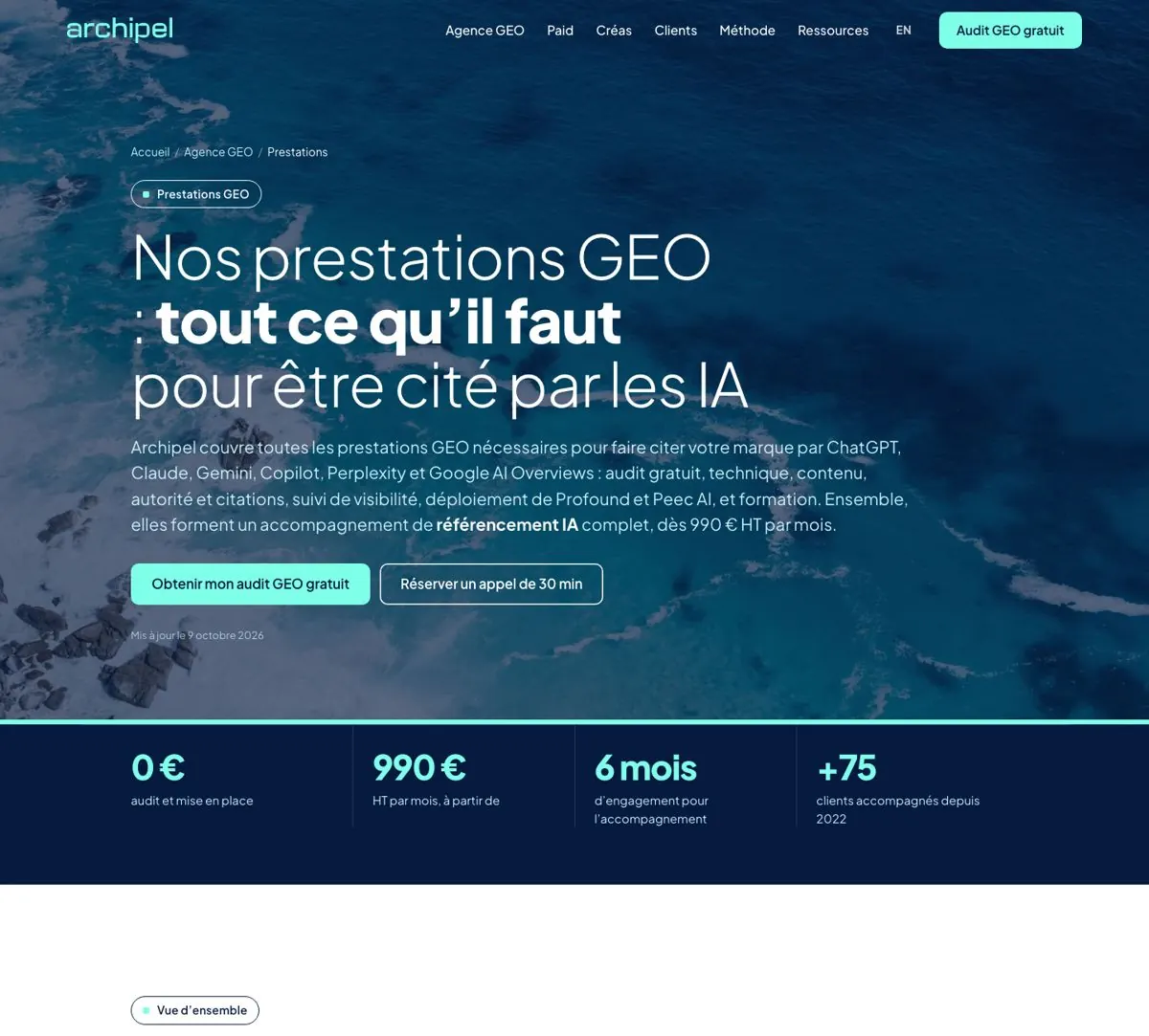 Prestations GEO d'Archipel