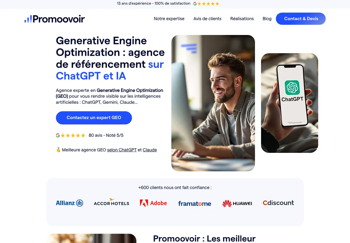 Page agence GEO de Promoovoir, 21 octobre 2026